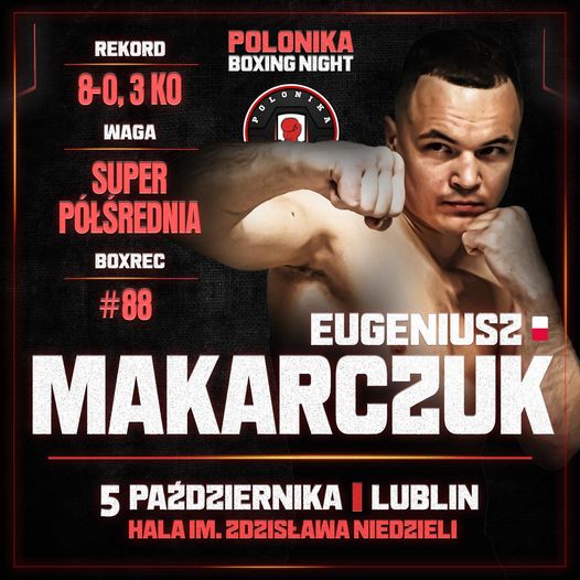 Eugenisz Makarczuk na gali
Polonika Boxing Night