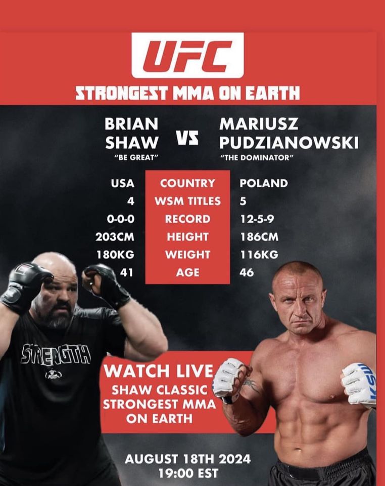 Mariusz Pudzianowski vs Brian Shaw