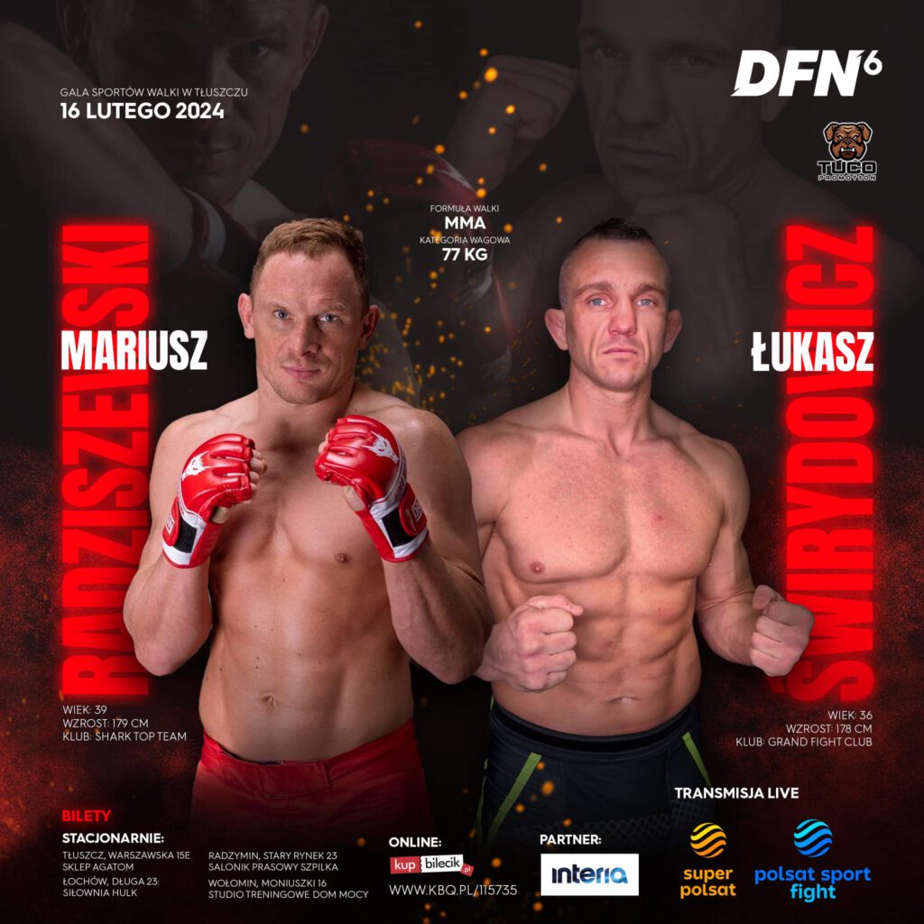 Mariusz Radziszewski vs Łukasz Świrydowicz na gali DFN 6